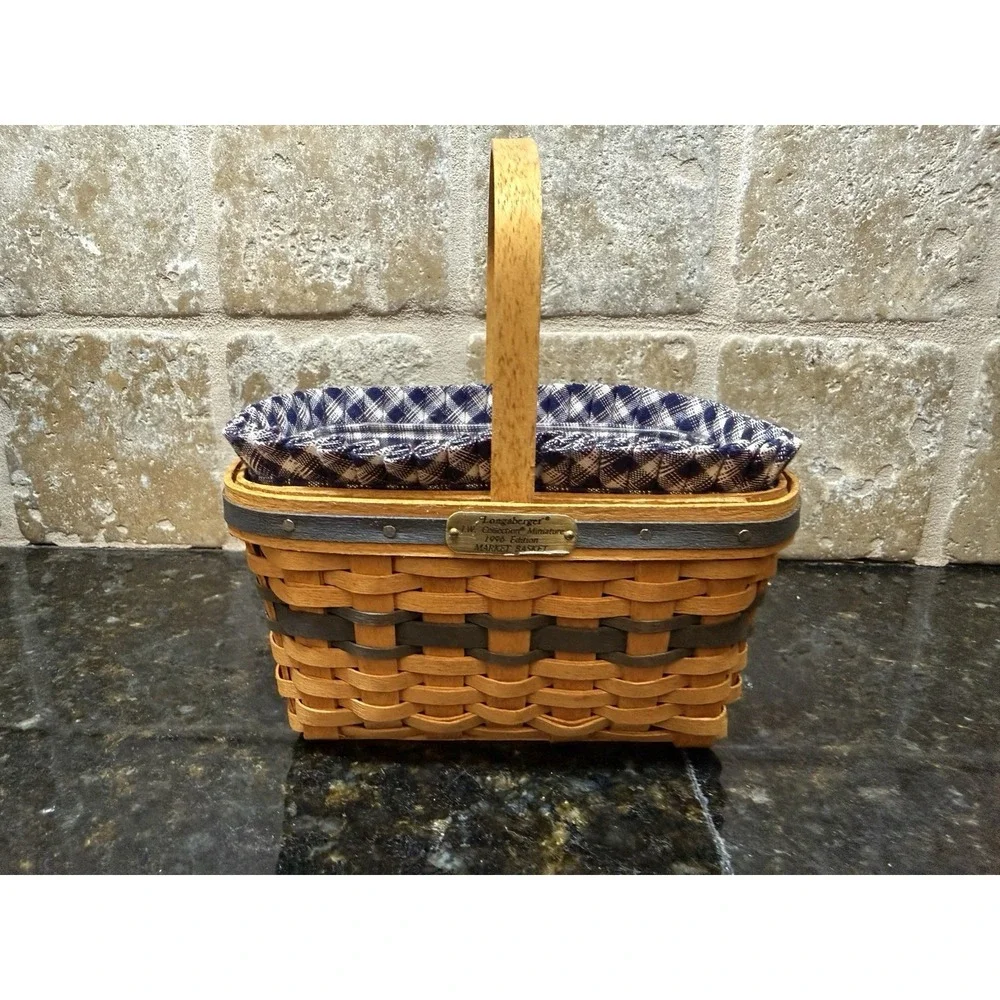 NEW 1996 Longaberger Market Basket J.W.‎ Collection Miniature Collectors Club